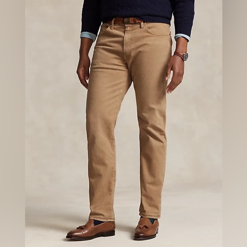 Men’s Polo Varick Slim Straight Stretch Jean Rustic Tan